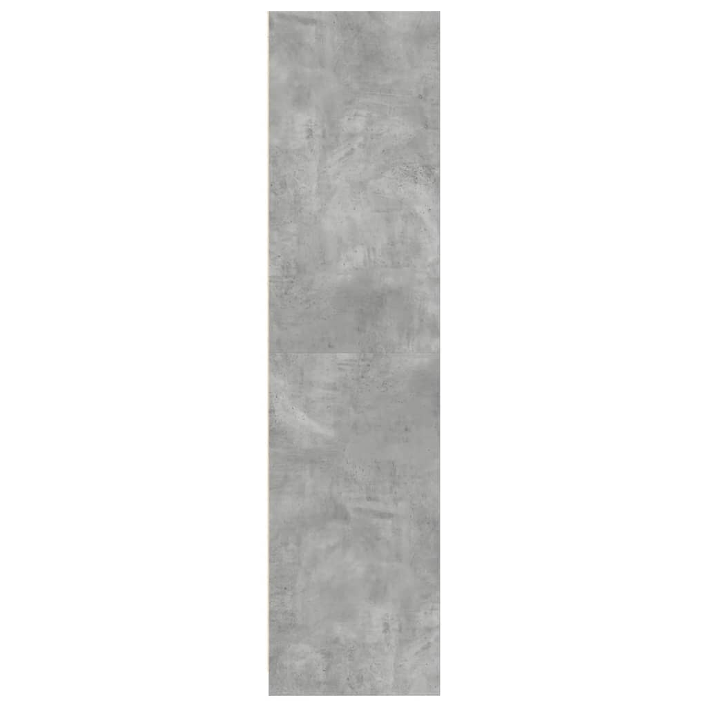 Wardrobe Engineered Wood 50 x 50 x 200 cm 4 Shelves Concrete grey