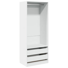 vidaXL Wardrobe White 80x50x200 cm Engineered Wood 2