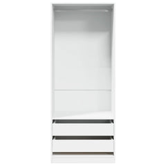 vidaXL Wardrobe White 80x50x200 cm Engineered Wood 4