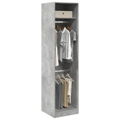 Wardrobe Engineered Wood 50 x 50 x 200 cm 1 Shelf Concrete grey
