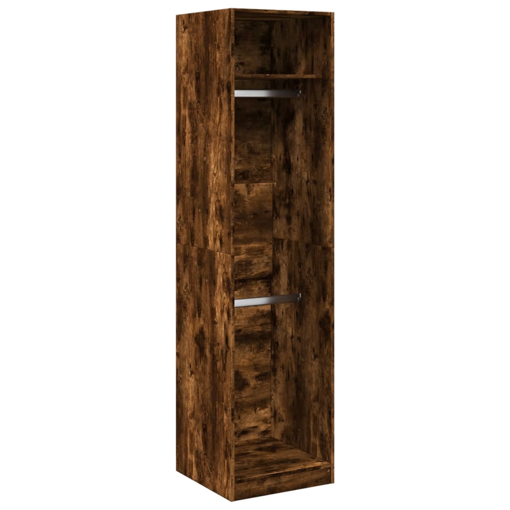 Wardrobe Engineered Wood 50 x 50 x 200 cm 1 Shelf Smoked oak