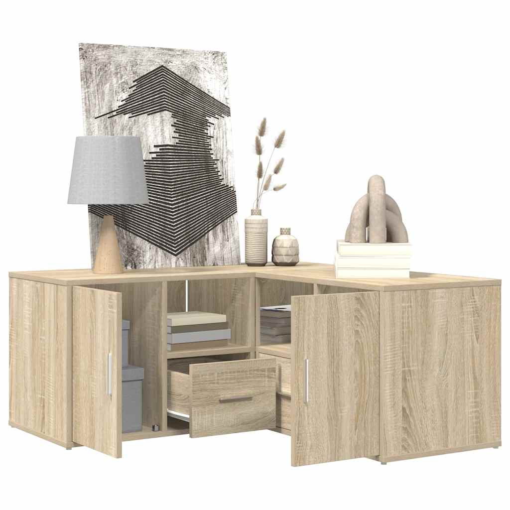 vidaXL Corner Cabinet Sonoma Oak 160x40x45 cm Engineered Wood 4