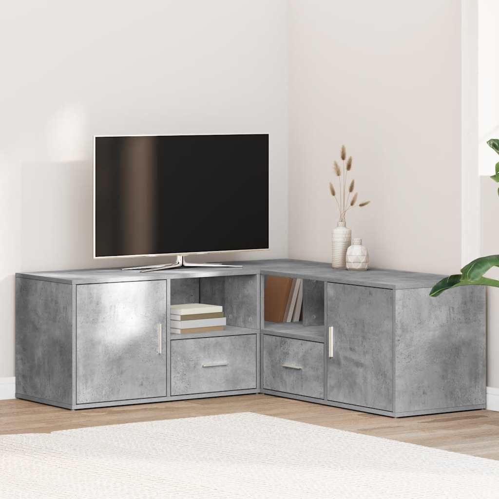 Corner Cabinet 200x40x45 cm Engineered Wood Concrete grey