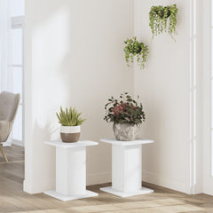 vidaXL Plant Stands 2 pcs White 30x30x40 cm Engineered Wood 3