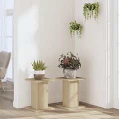 vidaXL Plant Stands 2 pcs Sonoma Oak 30x30x40 cm Engineered Wood 3