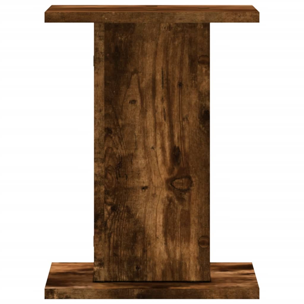vidaXL Plant Stands 2 pcs Smoked Oak 30x30x40 cm Engineered Wood 4