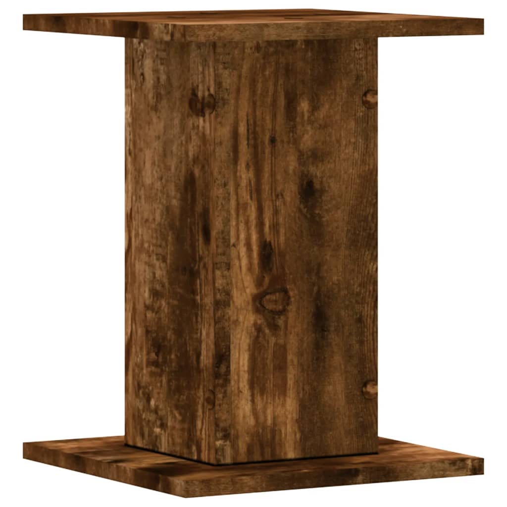 vidaXL Plant Stands 2 pcs Smoked Oak 30x30x40 cm Engineered Wood 5