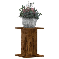 vidaXL Plant Stands 2 pcs Smoked Oak 30x30x40 cm Engineered Wood 1