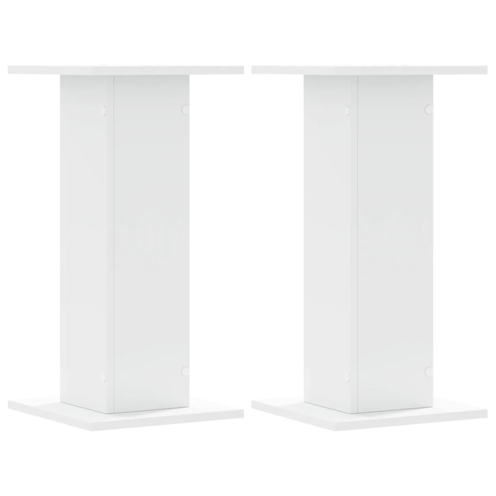 vidaXL Plant Stands 2 pcs White 30x30x60 cm Engineered Wood 2