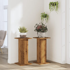 vidaXL Plant Stands 2 pcs Artisian Oak 30x30x60 cm Engineered Wood 3