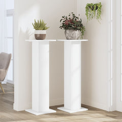vidaXL Plant Stands 2 pcs White 30x30x95 cm Engineered Wood 3