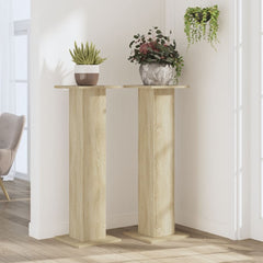 vidaXL Plant Stands 2 pcs Sonoma Oak 30x30x95 cm Engineered Wood 3