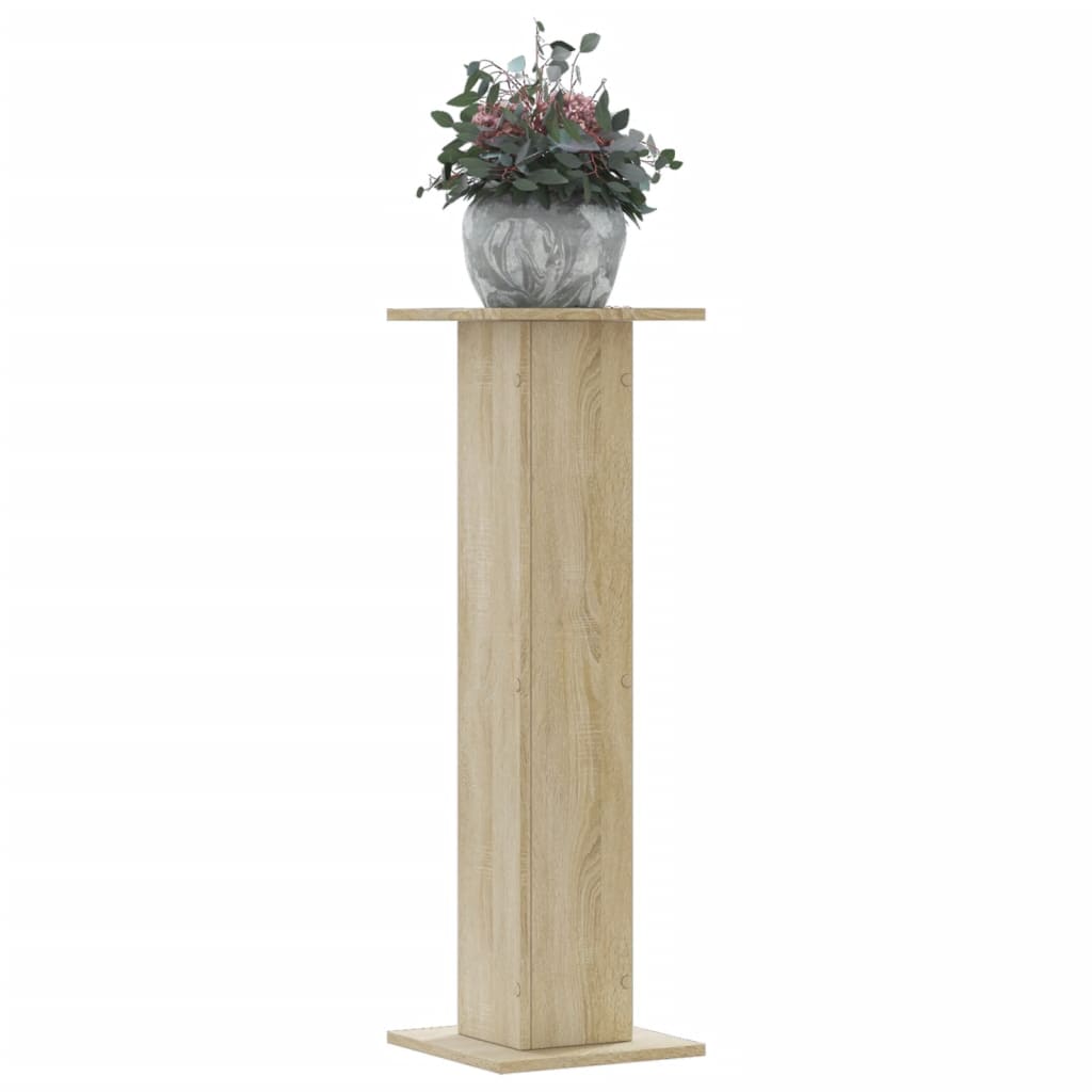 vidaXL Plant Stands 2 pcs Sonoma Oak 30x30x95 cm Engineered Wood 1