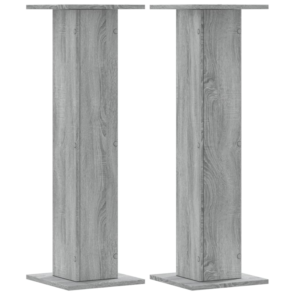 vidaXL Plant Stands 2 pcs Grey Sonoma 30x30x95 cm Engineered Wood 2