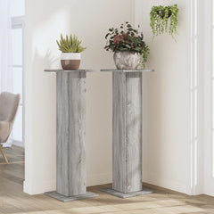 vidaXL Plant Stands 2 pcs Grey Sonoma 30x30x95 cm Engineered Wood 3