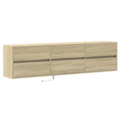 TV Wall Cabinet with LED 180x31x45 cm Sonoma oak