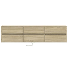 TV Wall Cabinet with LED 180x31x45 cm Sonoma oak