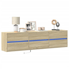 TV Wall Cabinet with LED 180x31x45 cm Sonoma oak