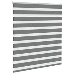 vidaXL Zebra Blind Dark Grey 135x100 cm Fabric Width 130.9 cm Polyester 3