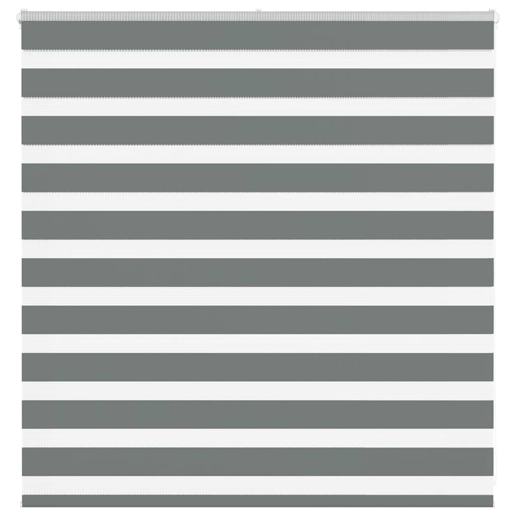 vidaXL Zebra Blind Dark Grey 145x100 cm Fabric Width 140.9 cm Polyester 1