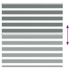 vidaXL Zebra Blind Dark Grey 145x100 cm Fabric Width 140.9 cm Polyester 5