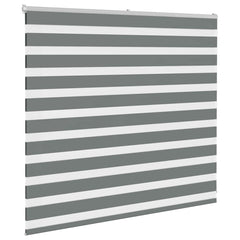 vidaXL Zebra Blind Dark Grey 155x100 cm Fabric Width 150.9 cm Polyester 3