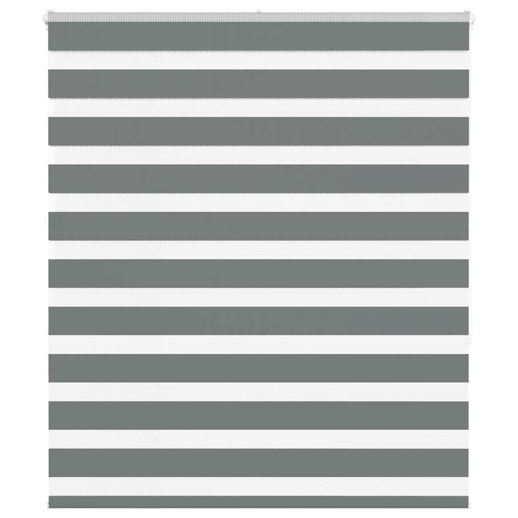 vidaXL Zebra Blind Dark Grey 120x150 cm Fabric Width 115.9 cm Polyester 1