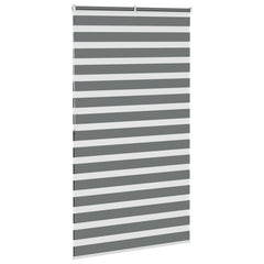 vidaXL Zebra Blind Dark Grey 125x200 cm Fabric Width 120.9 cm Polyester 4