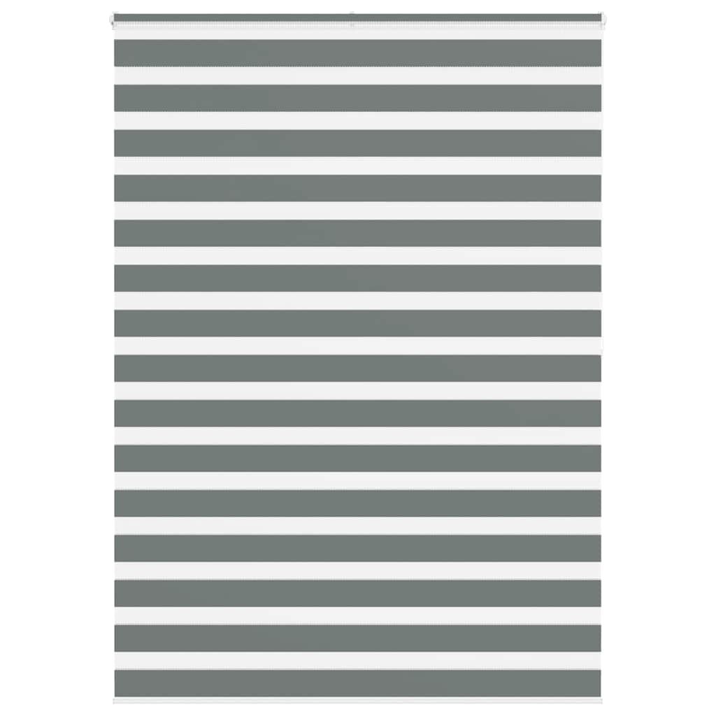 vidaXL Zebra Blind Dark Grey 165x200 cm Fabric Width 160.9 cm Polyester 1