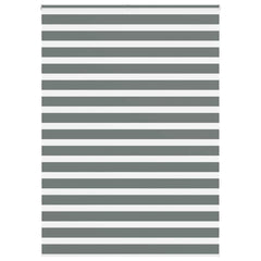 vidaXL Zebra Blind Dark Grey 165x200 cm Fabric Width 160.9 cm Polyester 1