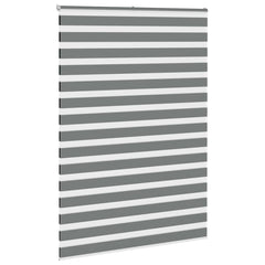 vidaXL Zebra Blind Dark Grey 165x200 cm Fabric Width 160.9 cm Polyester 3