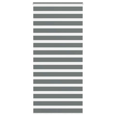 vidaXL Zebra Blind Dark Grey 110x230 cm Fabric Width 105.9 cm Polyester 1