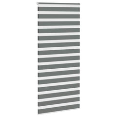 vidaXL Zebra Blind Dark Grey 110x230 cm Fabric Width 105.9 cm Polyester 3