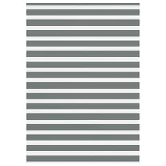 vidaXL Zebra Blind Dark Grey 165x230 cm Fabric Width 160.9 cm Polyester 1
