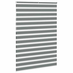 vidaXL Zebra Blind Dark Grey 165x230 cm Fabric Width 160.9 cm Polyester 4