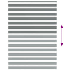 vidaXL Zebra Blind Dark Grey 165x230 cm Fabric Width 160.9 cm Polyester 5