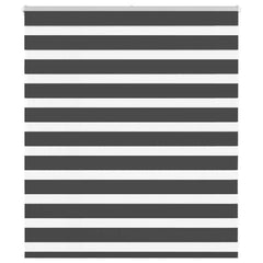 vidaXL Zebra Blind Black 120x100 cm Fabric Width 115.9 cm Polyester 1
