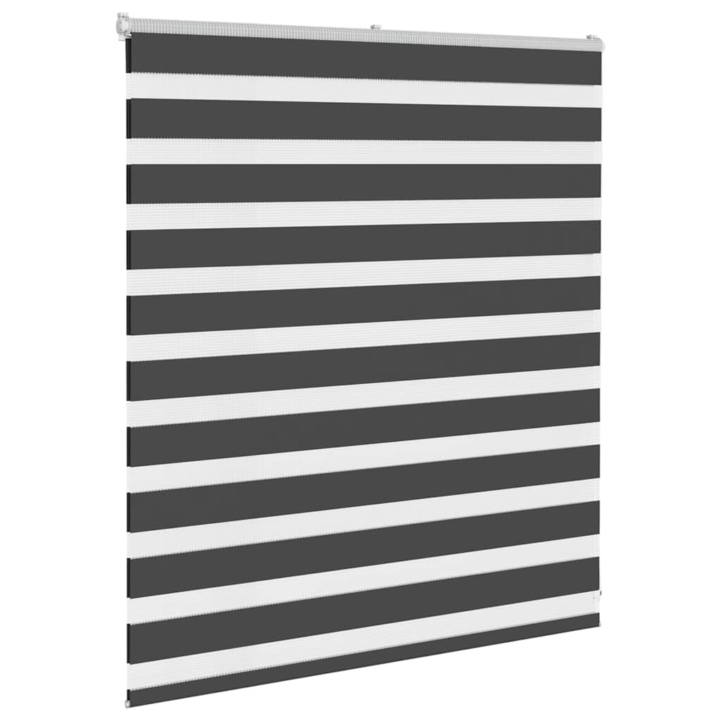 vidaXL Zebra Blind Black 120x100 cm Fabric Width 115.9 cm Polyester 3