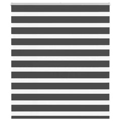 vidaXL Zebra Blind Black 135x100 cm Fabric Width 130.9 cm Polyester 1