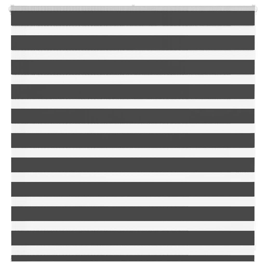vidaXL Zebra Blind Black 145x100 cm Fabric Width 140.9 cm Polyester 1
