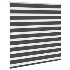 vidaXL Zebra Blind Black 145x100 cm Fabric Width 140.9 cm Polyester 3