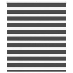 vidaXL Zebra Blind Black 120x150 cm Fabric Width 115.9 cm Polyester 1