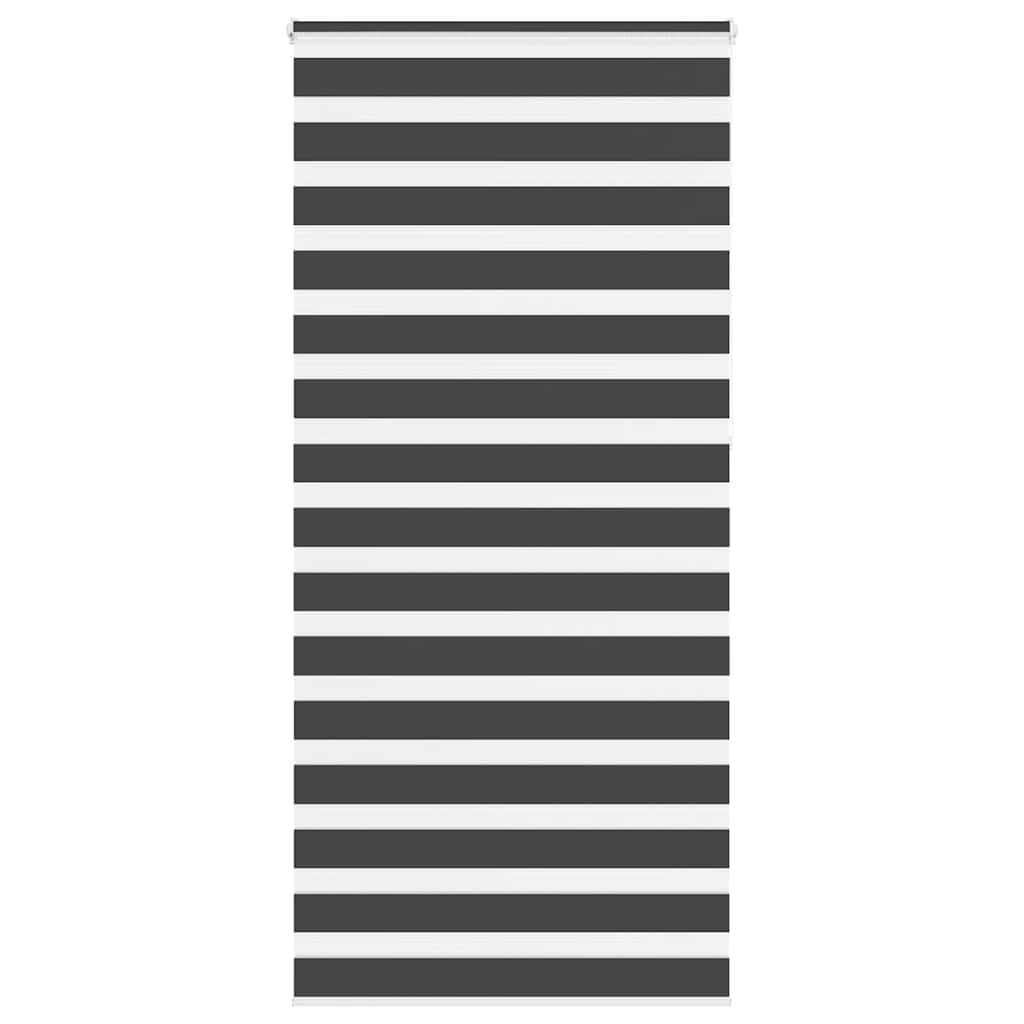 vidaXL Zebra Blind Black 95x230 cm Fabric Width 90.9 cm Polyester 1