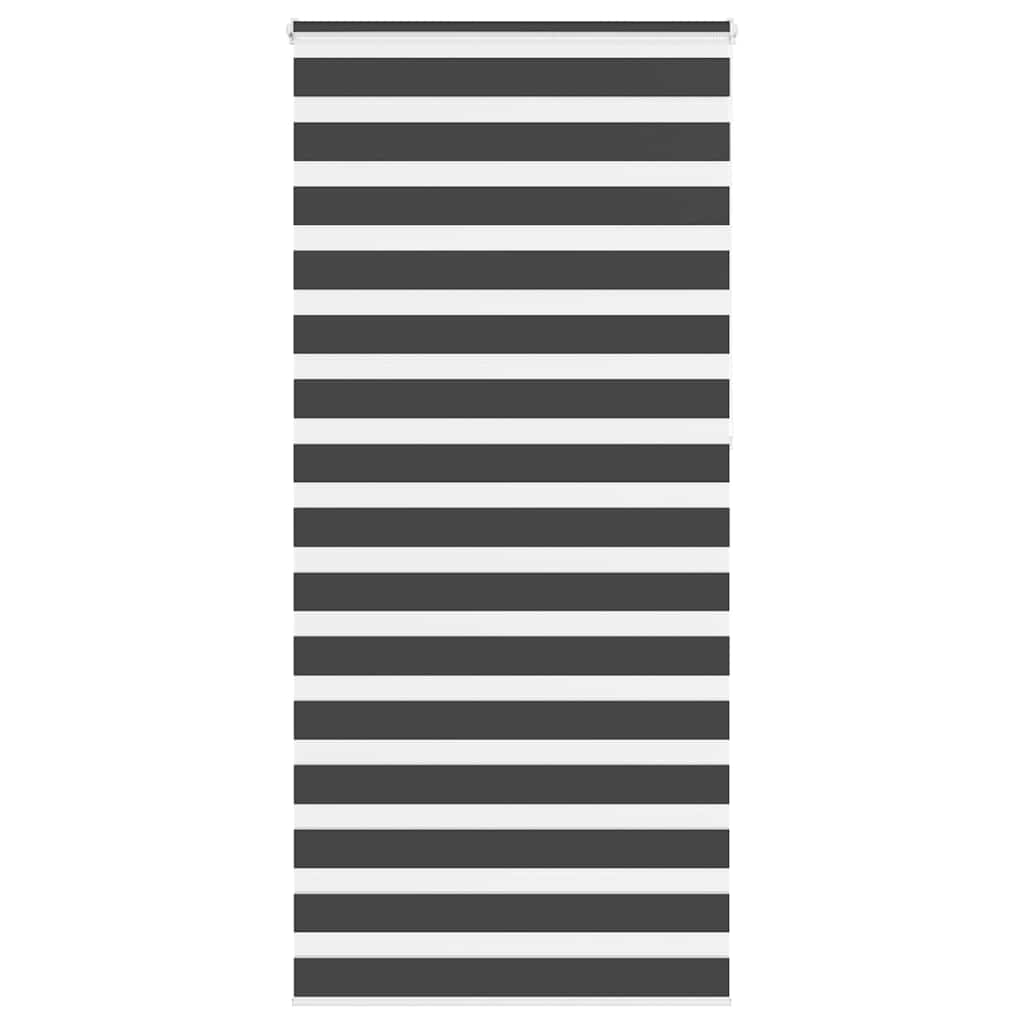 vidaXL Zebra Blind Black 100x230 cm Fabric Width 95.9 cm Polyester 1