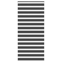 vidaXL Zebra Blind Black 100x230 cm Fabric Width 95.9 cm Polyester 1