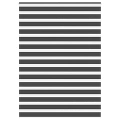 vidaXL Zebra Blind Black 165x230 cm Fabric Width 160.9 cm Polyester 1