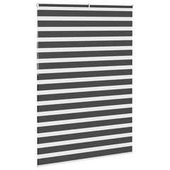 vidaXL Zebra Blind Black 165x230 cm Fabric Width 160.9 cm Polyester 4
