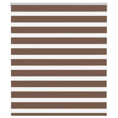 vidaXL Zebra Blind Brown 125x100 cm Fabric Width 120.9 cm Polyester 1