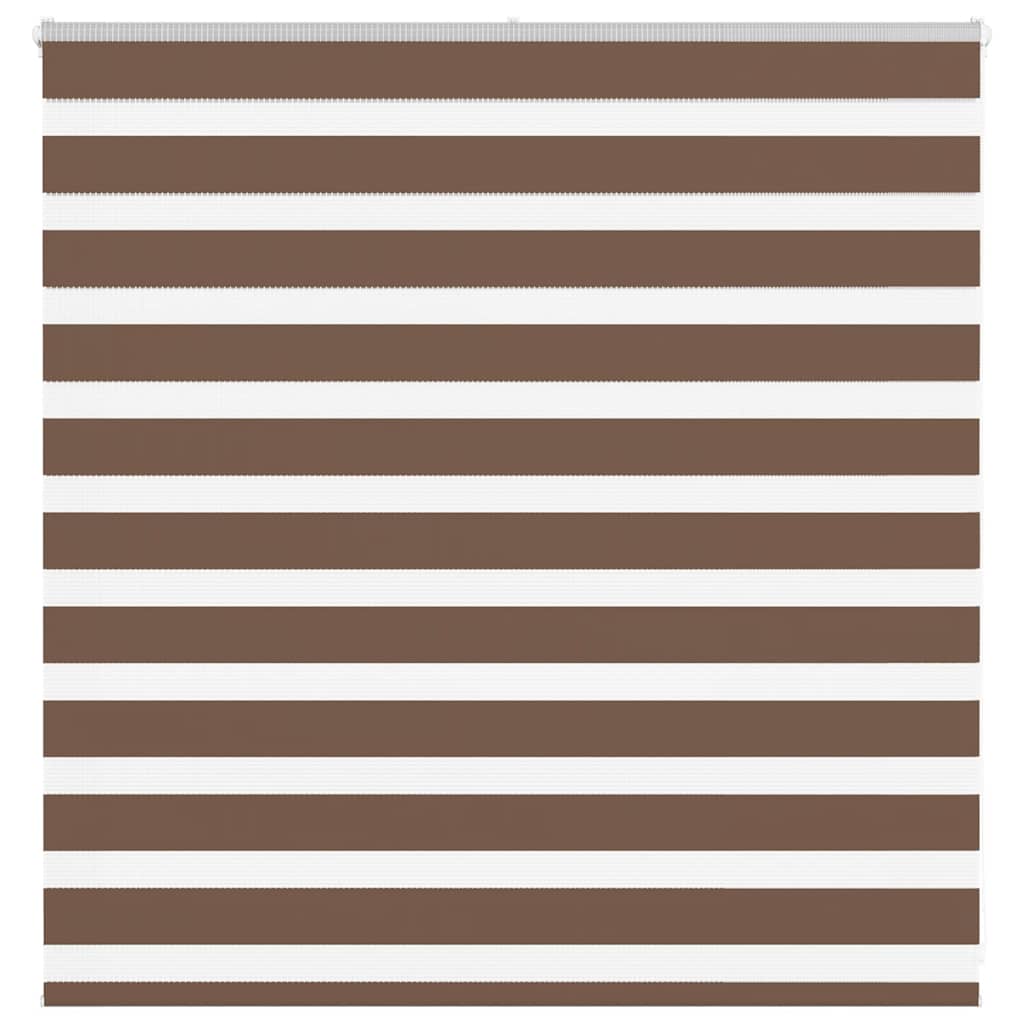 vidaXL Zebra Blind Brown 145x100 cm Fabric Width 140.9 cm Polyester 1