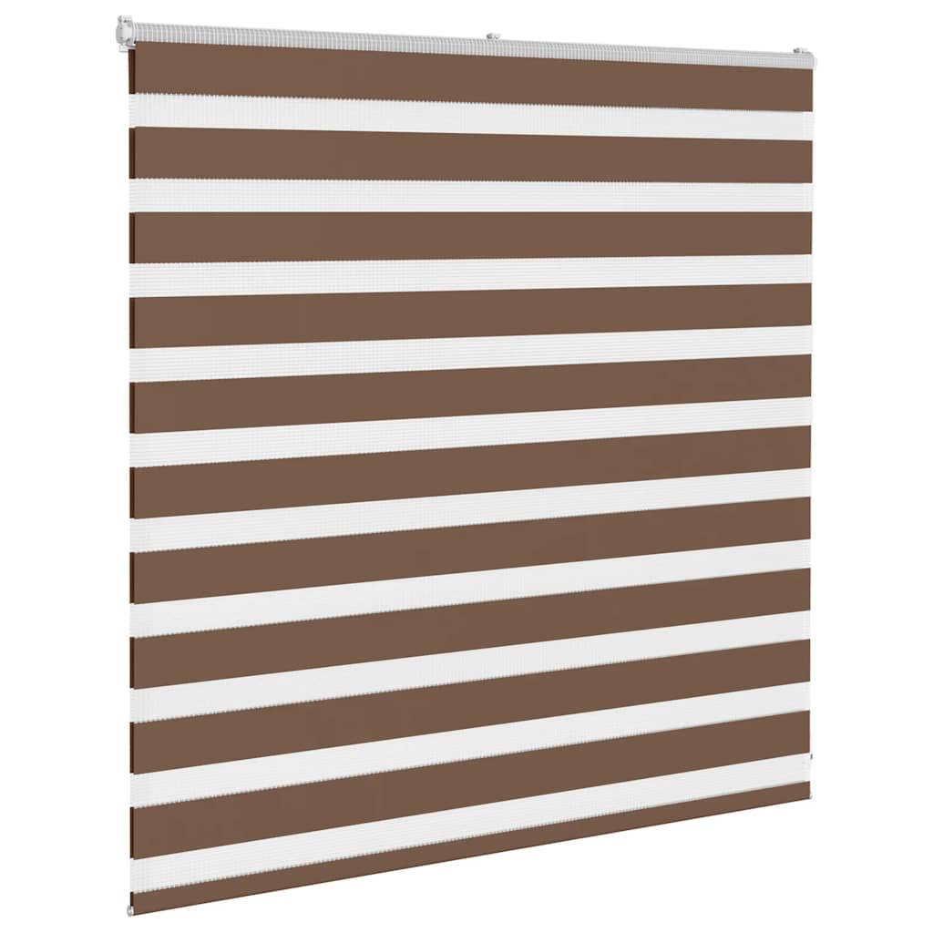 vidaXL Zebra Blind Brown 145x100 cm Fabric Width 140.9 cm Polyester 3